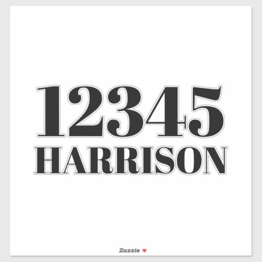 Aangepast vuilnisafval recyclingafval Adres nummer Sticker (Vel)