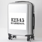 Aangepast vuilnisafval recyclingafval Adres nummer Sticker (Koffer)