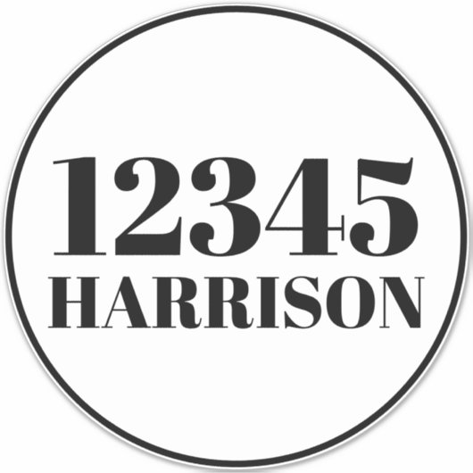 Aangepast vuilnisafval recyclingafval Adres nummer Sticker (Voorkant)