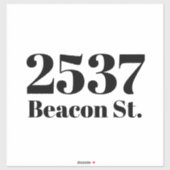 Aangepast vuilnisafval recyclingafval Adres nummer Sticker (Vel)