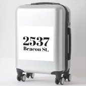 Aangepast vuilnisafval recyclingafval Adres nummer Sticker (Koffer)