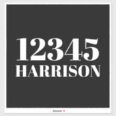 Aangepast vuilnisafval recyclingafval Adres nummer Sticker (Vel)