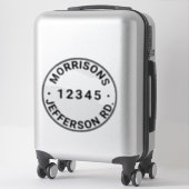 Aangepast vuilnisafval recyclingafval Adres nummer Sticker (Koffer)