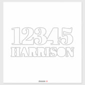 Aangepast vuilnisafval recyclingafval Adres nummer Sticker (Vel)