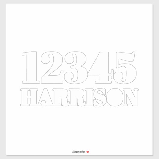 Aangepast vuilnisafval recyclingafval Adres nummer Sticker (Vel)