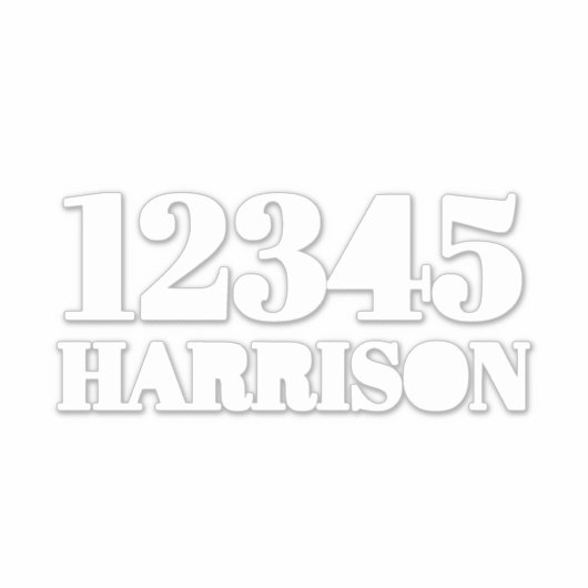 Aangepast vuilnisafval recyclingafval Adres nummer Sticker (Voorkant)