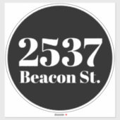 Aangepast vuilnisafval recyclingafval Adres nummer Sticker (Vel)