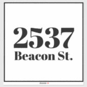 Aangepast vuilnisafval recyclingafval Adres nummer Sticker (Vel)