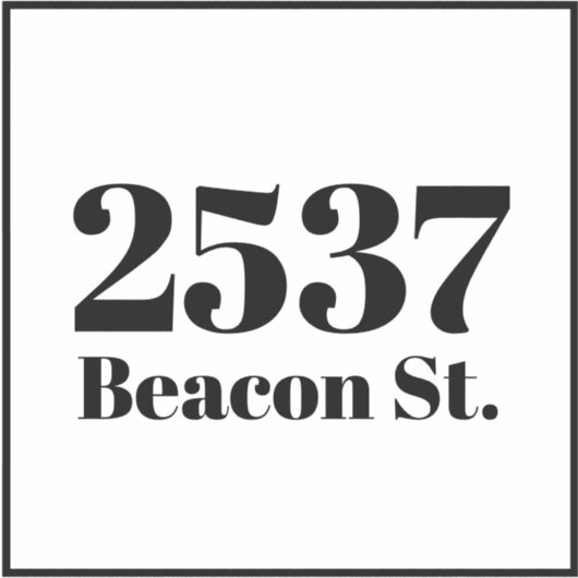 Aangepast vuilnisafval recyclingafval Adres nummer Sticker (Voorkant)