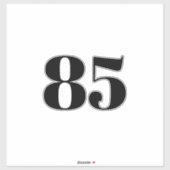 Aangepast vuilnisbaknummer Adres Sticker (Vel)