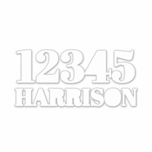 Aangepast vuilnisrecyclingnummer sticker