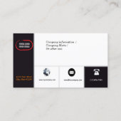 Aangepast vuur in ijs Visitekaartje met pictogramm (Achterkant)