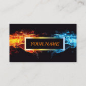 Aangepast vuur in ijs Visitekaartje met pictogramm (Voorkant)