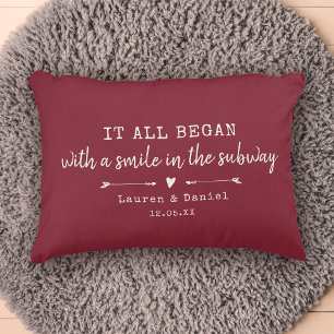 Aangepast waar het allemaal begon rode chique Vale Accent Kussen