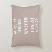 Aangepast Waar Het Alles Begon Coördinaten Accent Kussen (Voorkant(Verticaal))