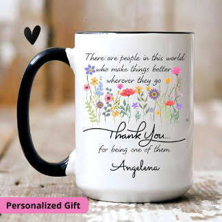 Aangepast waarderingsgeschenk voor een betekenisvo tweekleurige koffiemok
