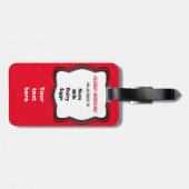 Aangepast waarschuwingsbericht bagagelabel (Achterkant horizontaal)