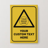 Aangepast waarschuwingsdriehoeksbord button (Voorkant)