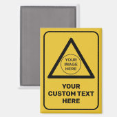 Aangepast waarschuwingsdriehoeksbord magneet (Voorkant / Achterkant)