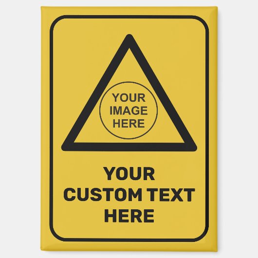 Aangepast waarschuwingsdriehoeksbord magneet (Voorkant)