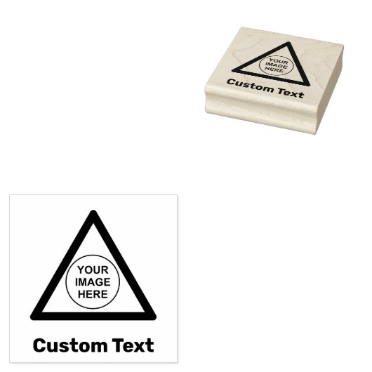 Aangepast waarschuwingsdriehoeksbord rubberstempel (Gestempeld)