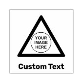 Aangepast waarschuwingsdriehoeksbord rubberstempel (Afrduk)