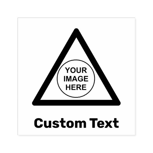 Aangepast waarschuwingsdriehoeksbord rubberstempel (Afrduk)