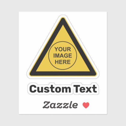Aangepast waarschuwingsdriehoeksbord sticker (Vel)