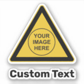 Aangepast waarschuwingsdriehoeksbord sticker (Voorkant)