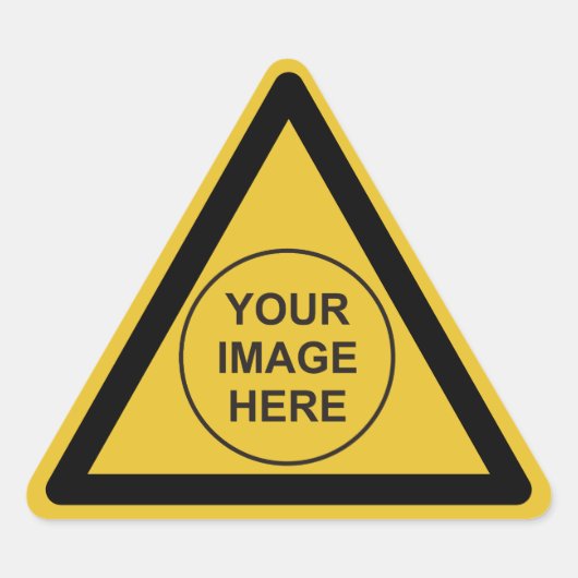 Aangepast waarschuwingsdriehoeksbord sticker (Voorkant)