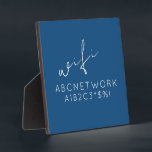 Aangepast wachtwoord voor WiFi-verbinding, Teken b Fotoplaat<br><div class="desc">Maak het voor gasten gemakkelijk om verbinding te maken met uw WiFi met dit gepersonaliseerde blauwe plaatje waarop uw netwerknaam en wachtwoord zijn weergegeven. Het ontwerp kenmerkt een moderne blauwe achtergrond met witte tekst en een klantgericht gebied voor uw netwerkdetails. Deze versie van het product is 5, 25x5, 25 inch...</div>