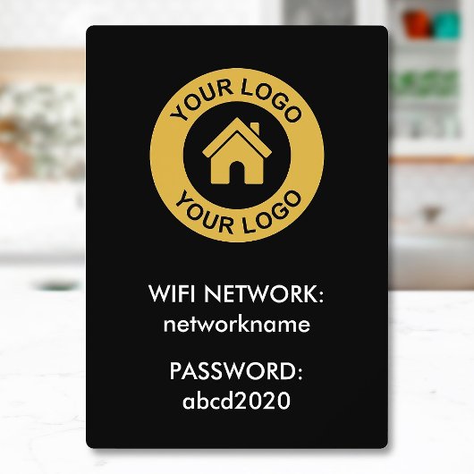 Aangepast wachtwoord voor zakelijke Logo WiFi-netw Fotoplaat