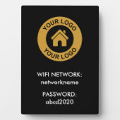 Aangepast wachtwoord voor zakelijke Logo WiFi-netw Fotoplaat (voorkant)