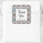 Aangepast  Wallpapier Online bedankt Sjabloon Vierkante Sticker (Tas)