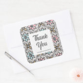 Aangepast  Wallpapier Online bedankt Sjabloon Vierkante Sticker (Envelop)