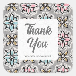 Aangepast Wallpapier Online bedankt Sjabloon Vierkante Sticker