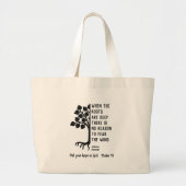 Aangepast WANNEER DE ROOTS DIEP Inspirerend ZIJN Grote Tote Bag (Voorkant)