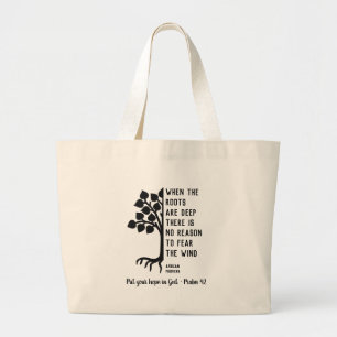 Aangepast WANNEER DE ROOTS DIEP Inspirerend ZIJN Grote Tote Bag