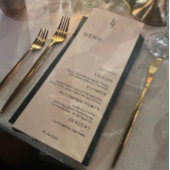 Aangepast wapen Elegant trouwmenu Menu