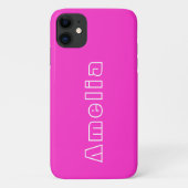 Aangepast, warm roze, eenvoudig Case-Mate iPhone case (Achterkant)