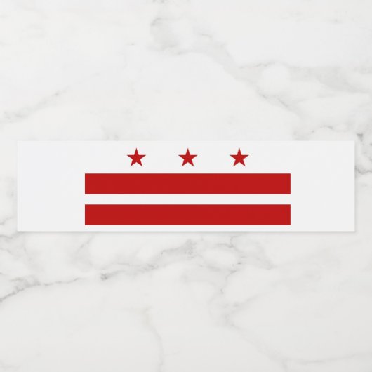 Aangepast Washington DC Waterfles Etiket (Enkel label)