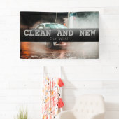 Aangepast wasprogramma voor auto's spandoek (Insitu)