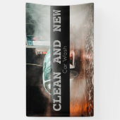 Aangepast wasprogramma voor auto's spandoek (Verticaal)