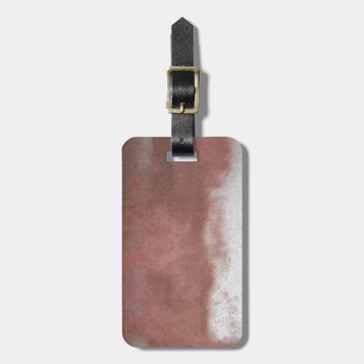 aangepast wasroze en wit bagagelabel (Voorkant verticaal)