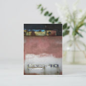 aangepast wasroze en wit briefkaart (Staand voorkant)