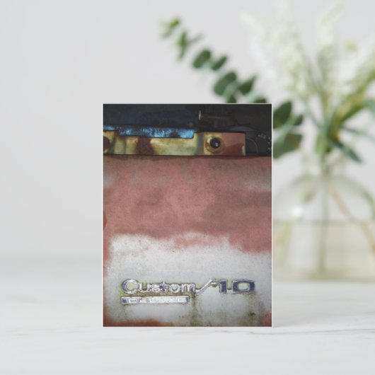 aangepast wasroze en wit briefkaart (Staand voorkant)