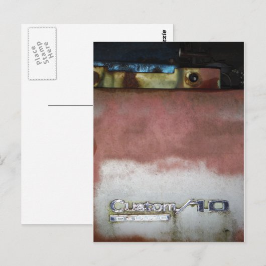 aangepast wasroze en wit briefkaart (Voorkant / Achterkant)