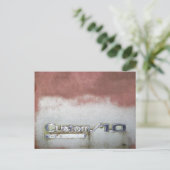 aangepast wasroze en wit briefkaart (Staand voorkant)