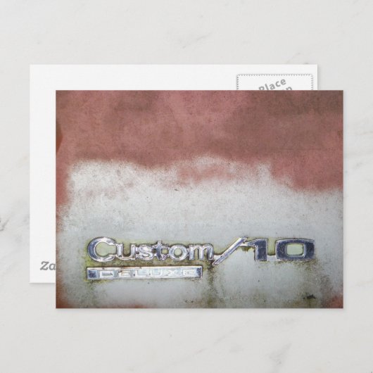 aangepast wasroze en wit briefkaart (Voorkant / Achterkant)