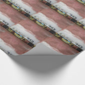 aangepast wasroze en wit cadeaupapier (Hoek)